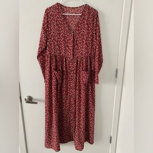 -Medium long sleeve modest maxi dress!